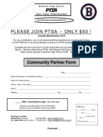 Ptsa Membership Form - Community Partner