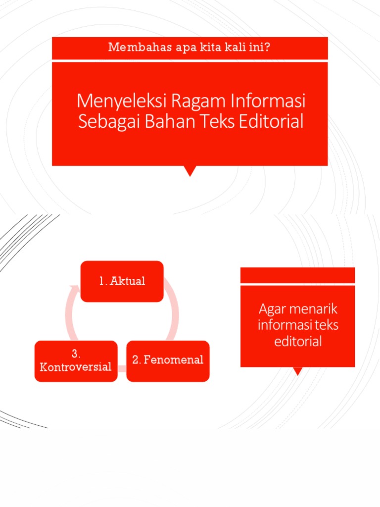 388118285 Menyeleksi Ragam Informasi Sebagai Bahan Teks Editorial Docx
