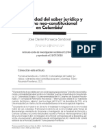 Colonialidad Del Saber Jurídico en Colombia - TF