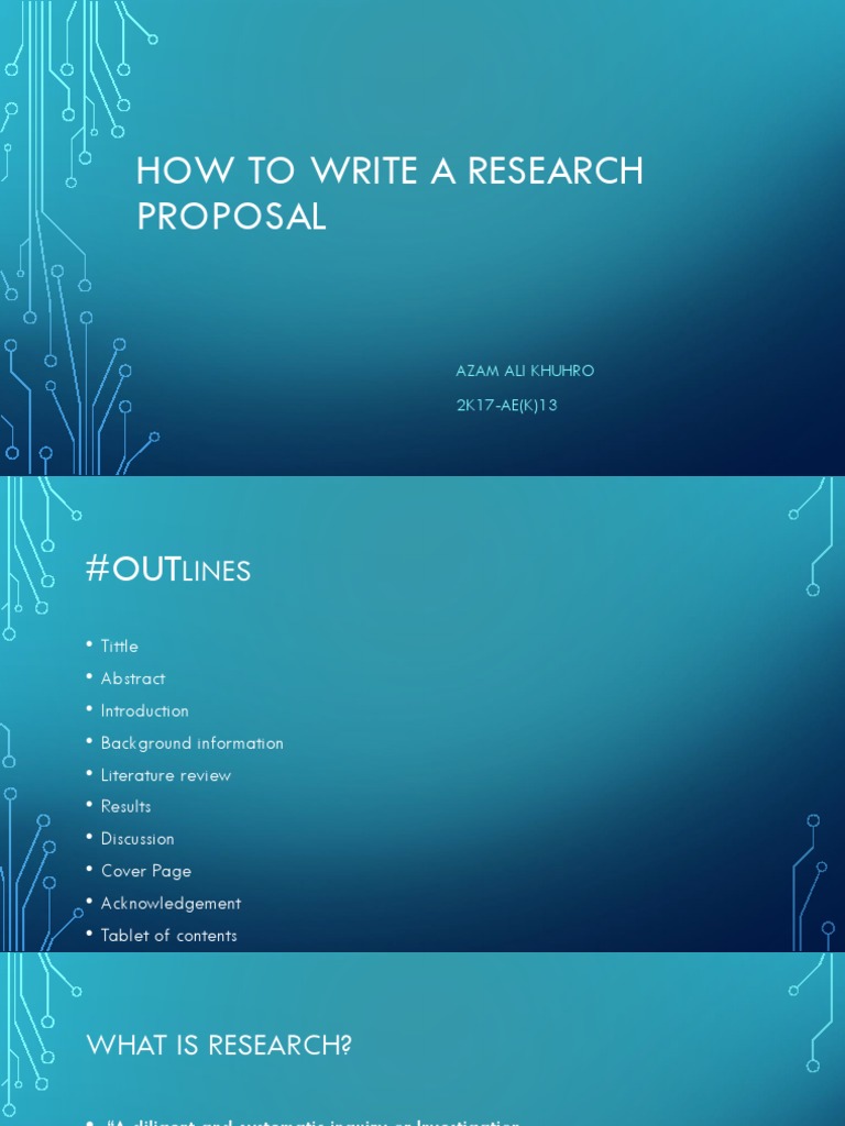 How To Write A Research Proposal PDF