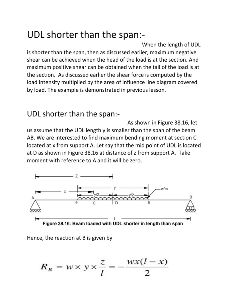 UDL Analysis for Shorter Span | PDF
