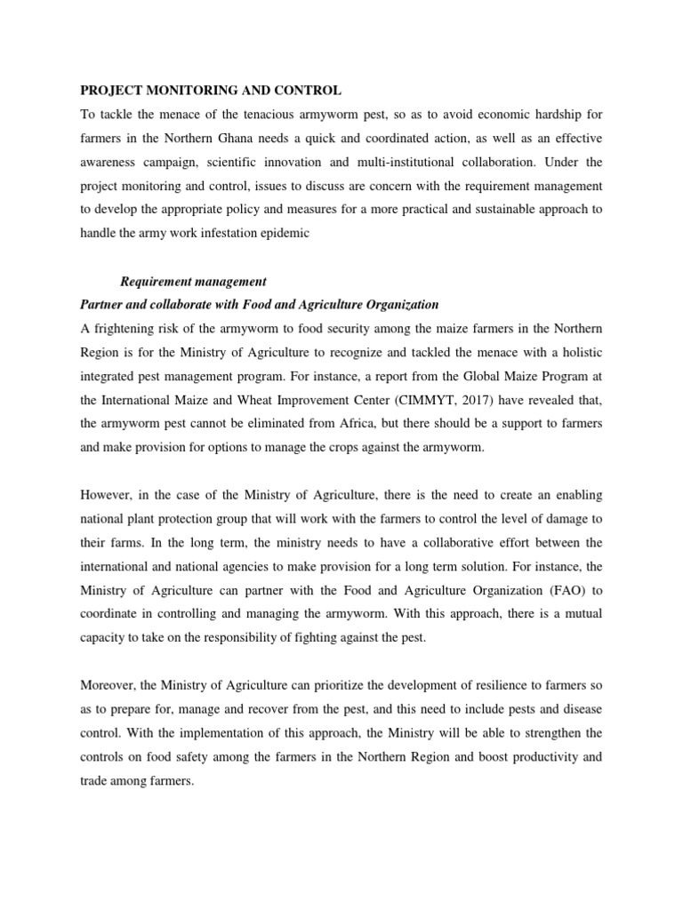 Project Monitoring and Control | PDF | Risk Management | Agriculture