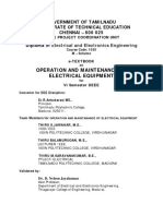 Operation & Maintenance of Electrical Equipment