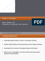Tobacco Farming: Marty Otañez, PHD University of California, San Francisco