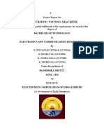 Electronic Voting Machine: A Project Report On