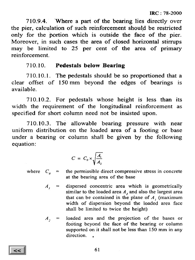 Standard For Pedestal Below Bridge Bearings PDF