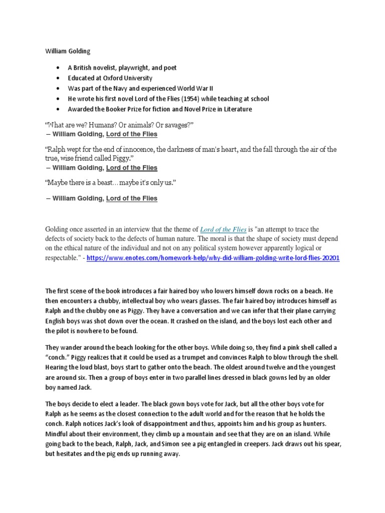 Lord of The FLies | PDF