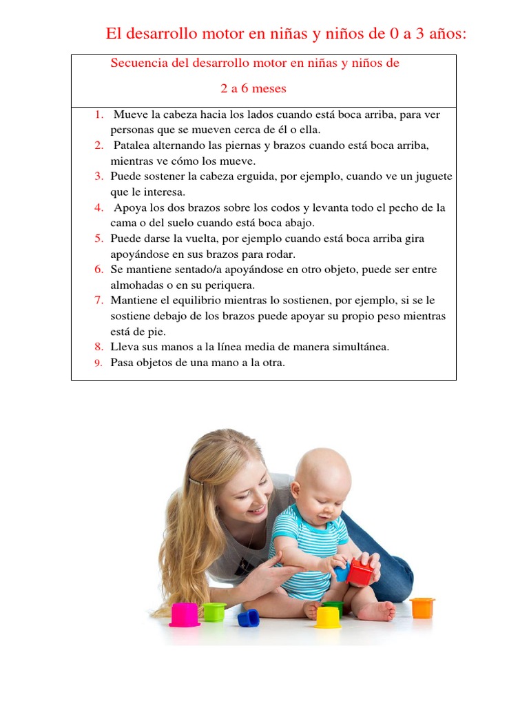 El Desarrollo Motor en Niñas y Niños de 0 A 3 Años | PDF | Adultos