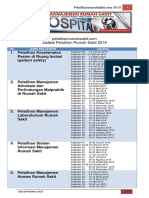 Jadwal Pelatihan Rumah Sakit 2019