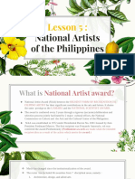 Lesson 5:: National Artists of The Philippines