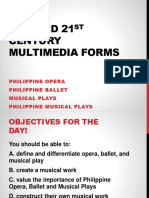 20th and 21st CENTURY MULTIMEDIA FORMS