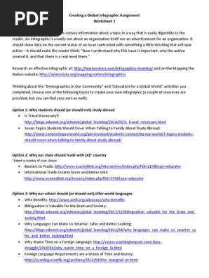 Creating an Infographic Assignment