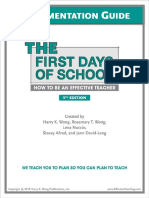 Guide For The First Days of School