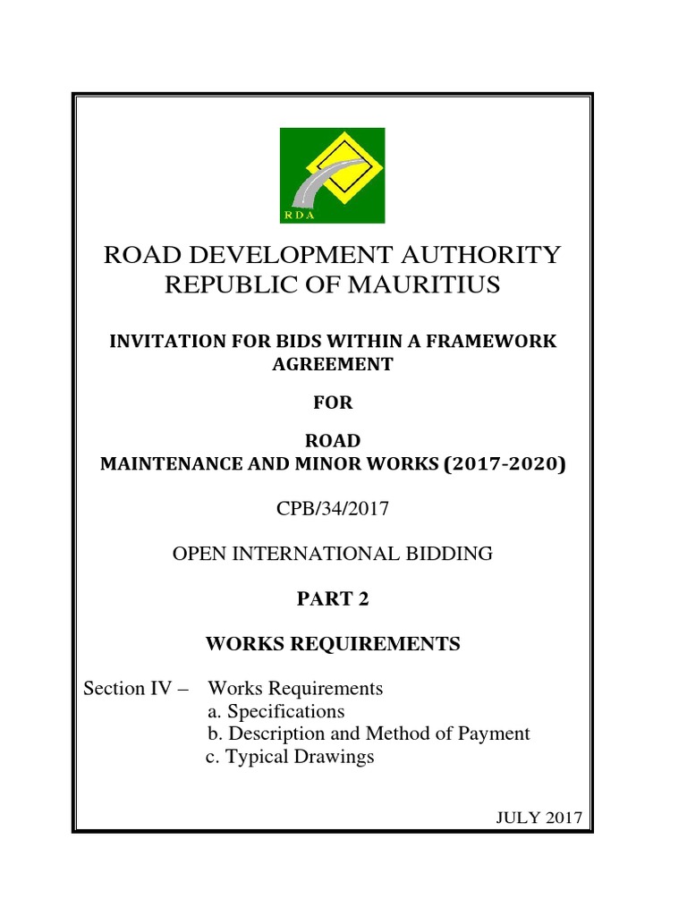 RDA Road Maintenance Bid Invitation | PDF | Road | Construction Aggregate