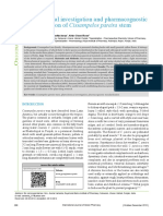 Phytochemical Investigation and Pharmacognostic Standardization of Cissampelos Pareira Stem