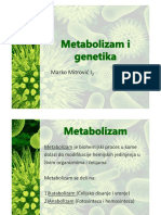 Metabolizam I Genetika