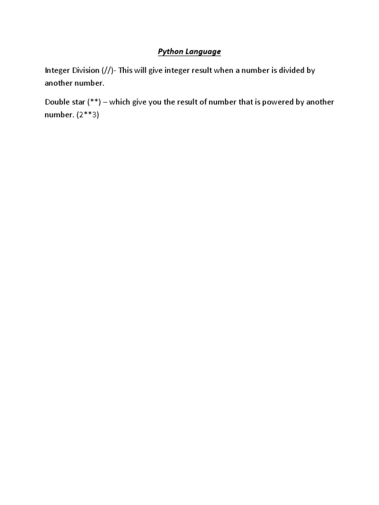 Python Integer & Exponent Operators | PDF