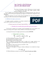 Calcul de Drainage