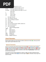 RegularExpression Notes