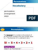 Vocabulary: Factorial Permutation Arrangement Ways