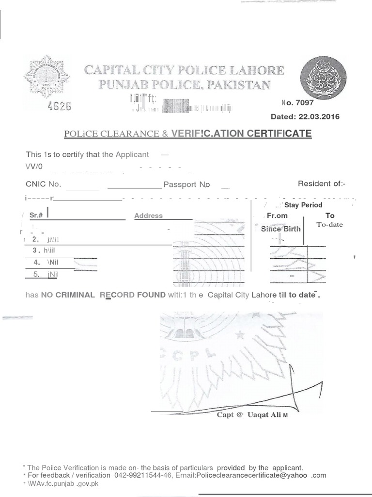 Police Clearance | PDF | Government | Privacy