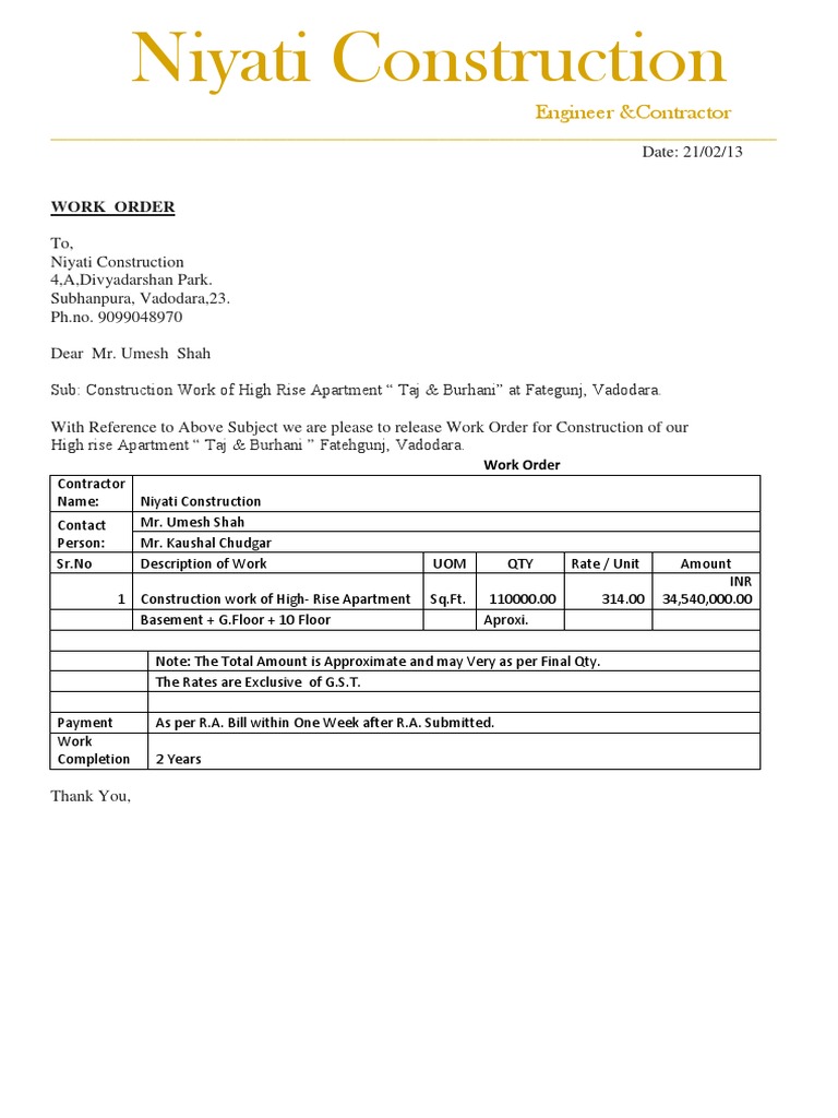High-Rise Apartment Construction Order | PDF
