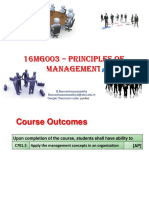 16Mg003 - Principles of Management: B.Banuselvasaraswathy Banuselvasaraswathy.b@skct - Edu.in Google Classroom Code