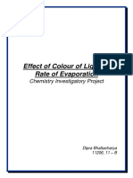 Effect of Colour of Light On Rate of Evaporation: Chemistry Investigatory Project