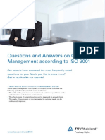 Questions and Answers On Quality Management According To ISO 9001