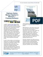 Research: Highway Safety Manual Applied in Missouri - Freeway/Software