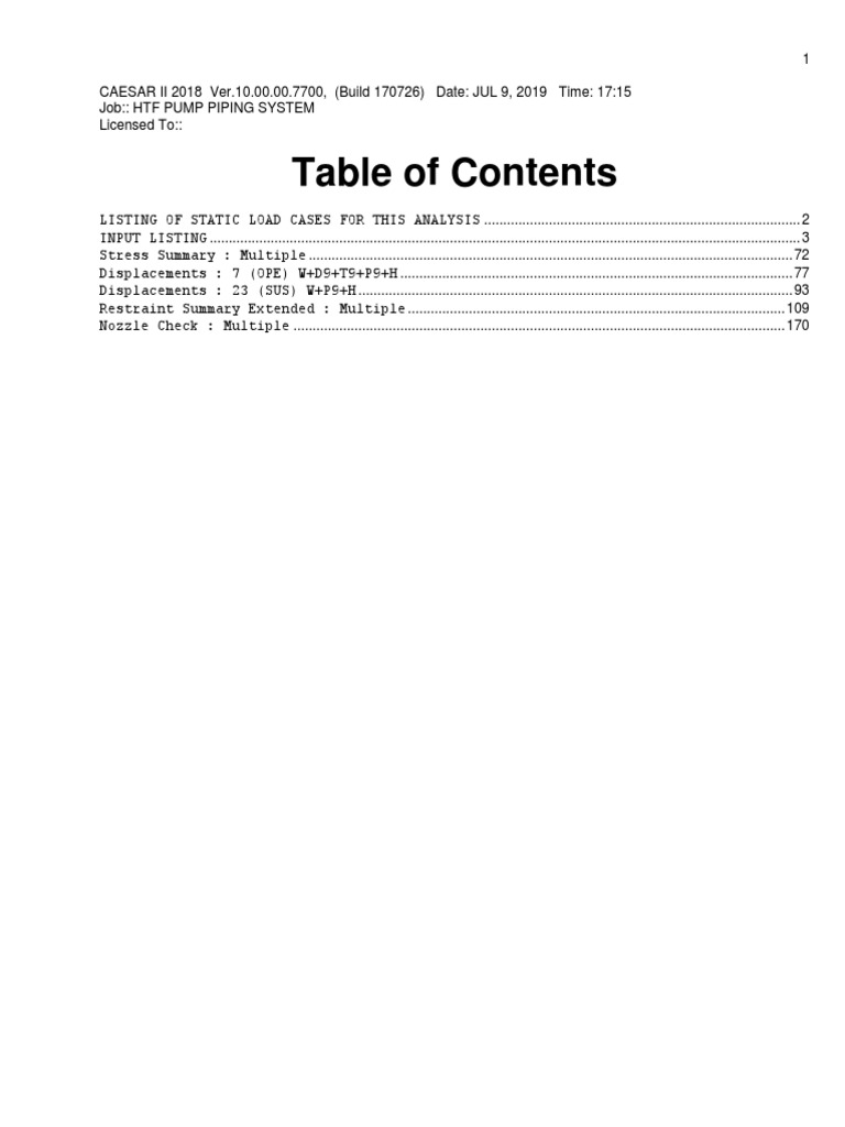 HTF Pump Piping Stress Analysis Report | PDF | Gas Technologies ...