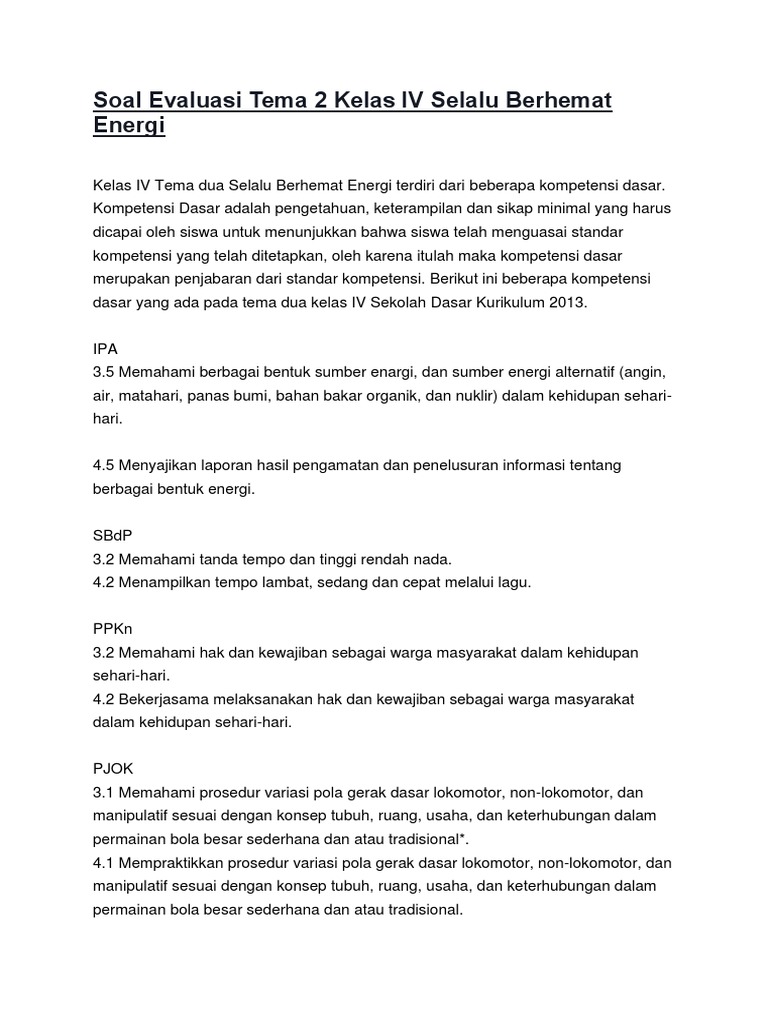 Soal Evaluasi