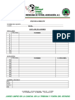 Hoja de Alineacion PDF