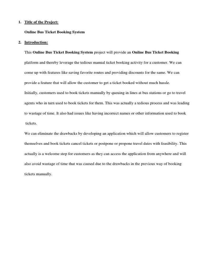 Online Bus Ticket Booking System | PDF | Conceptual Model | Databases