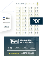 Cers - Simulado 1 - Oab Xxiv - Gabarito PDF