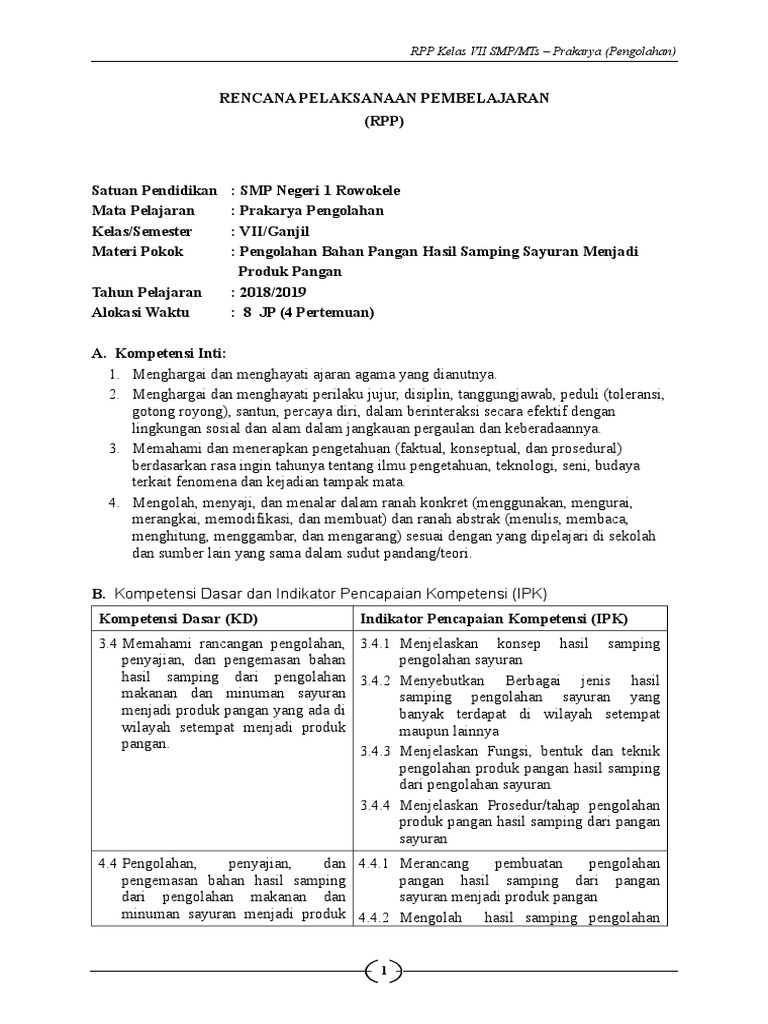 Bab 4 Pengolahan Bahan Pangan Hasil Samping Sayuran Menjadi Produk Pangan