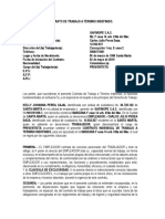 Modelo de Contrato A Término Indefinido