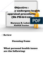 Health 6 Topic  HEALTH APPRAISAL.pptx