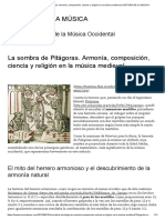 La Sombra de Pitágoras. Armonía, Composición, Ciencia y Religión en La Música Medieval - HISTORIA de LA MÚSICA