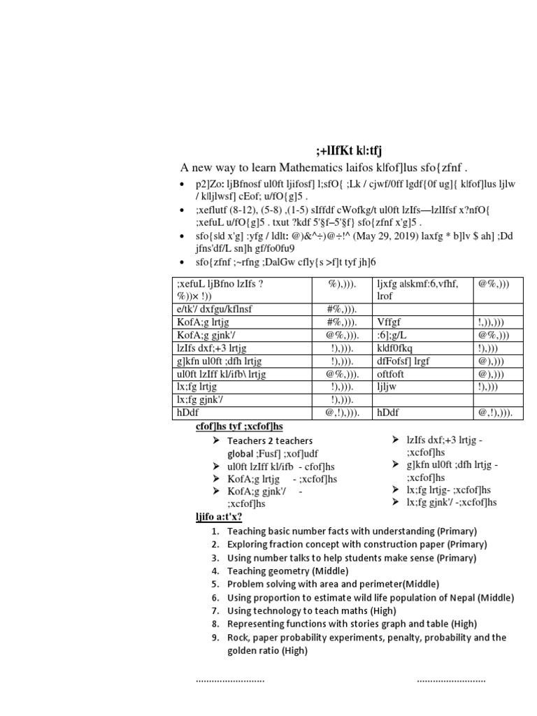Innovative Mathematics Teaching Methods | PDF | Science | Cognition