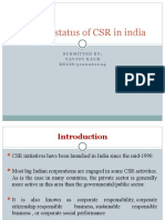 Current Status of CSR in India