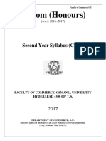 Second Year Syllabus (CBCS) : Faculty of Commerce, Osmania University HYDERABAD - 500 007