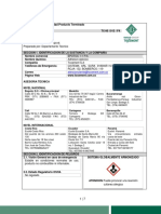 Hoja datos seguridad adhesivo epóxico TX60HS097