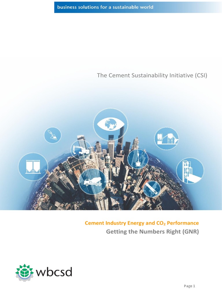 The Cement Sustainability Initiative (CSI) : Getting The Numbers Right ...