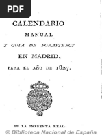 Kalendario Manual y Guía de Forasteros en Madrid. 1827