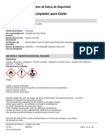 Limpiador para Cárter: Fichas de Datos de Seguridad