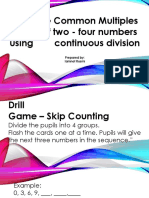 Finds The Common Multiples (LCM) of Two - Four Numbers Using Continuous Division