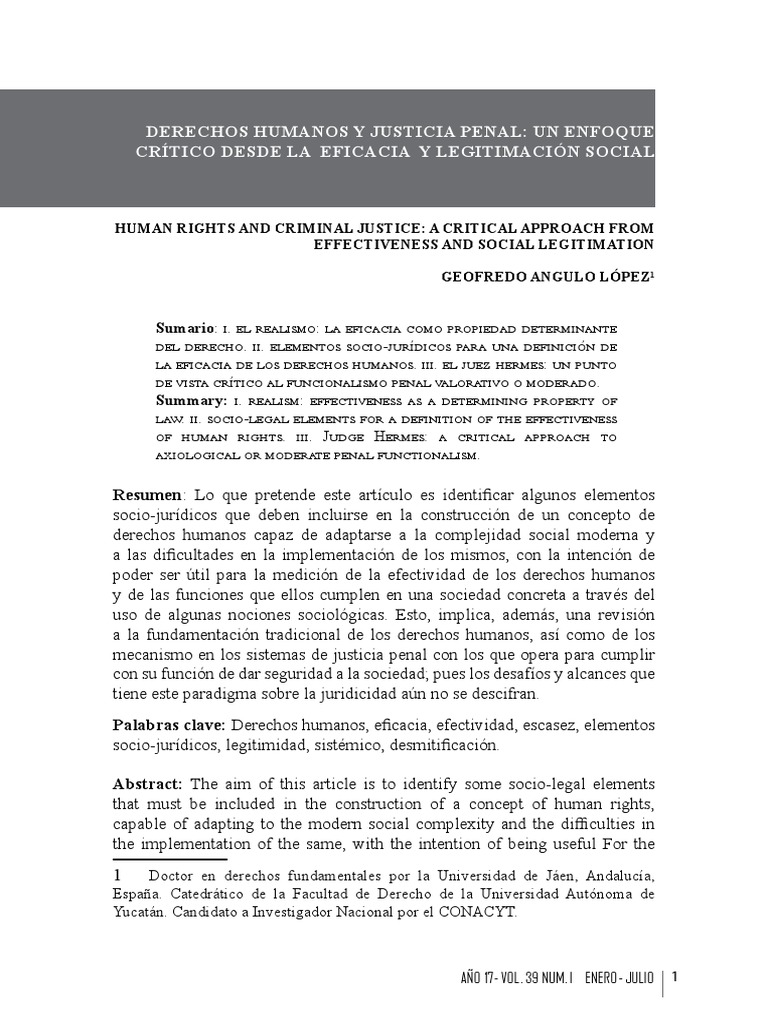 Eficacia de Derechos Humanos y Justicia | PDF | Derechos humanos ...