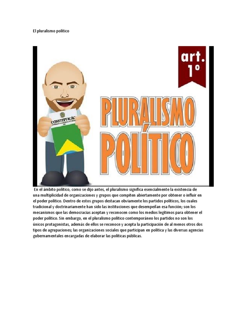 Definición de pluralismo político | PDF | Partidos políticos | Democracia
