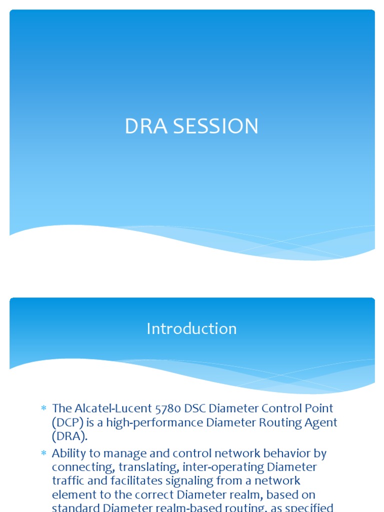 Alcatel-Lucent 5780 DRA Overview | PDF | Transmission Control Protocol ...
